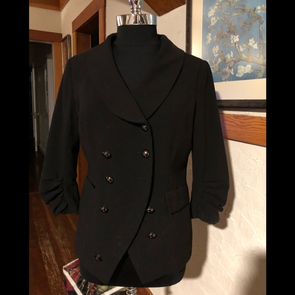 Black double breasted blazer